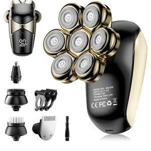 Gold and Black Electric Shaver Set